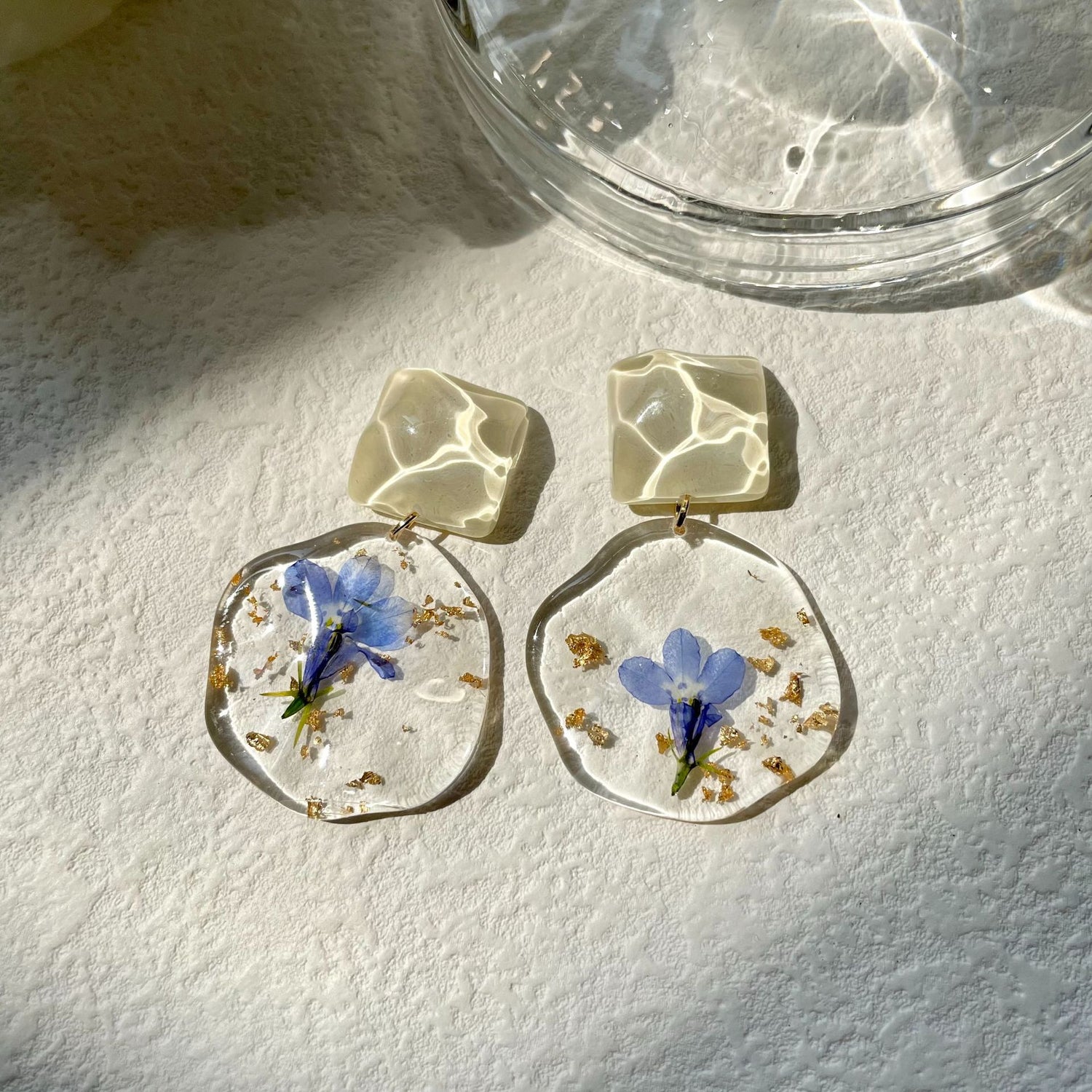 pressed flower earring