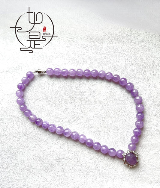 Lavender amethyst necklace