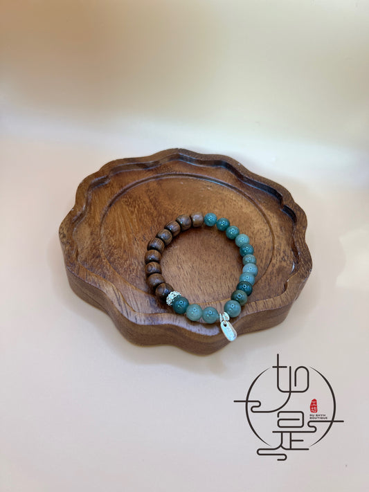 Blue Feicui jade lucky bracelet