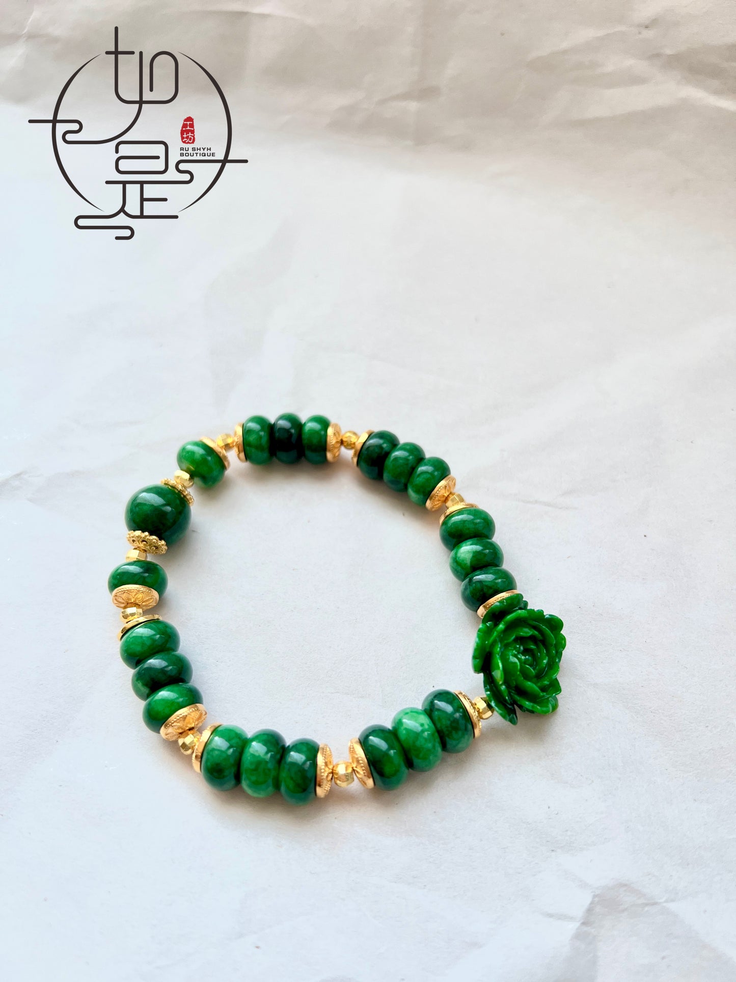 Ganqing jade peony bracelet