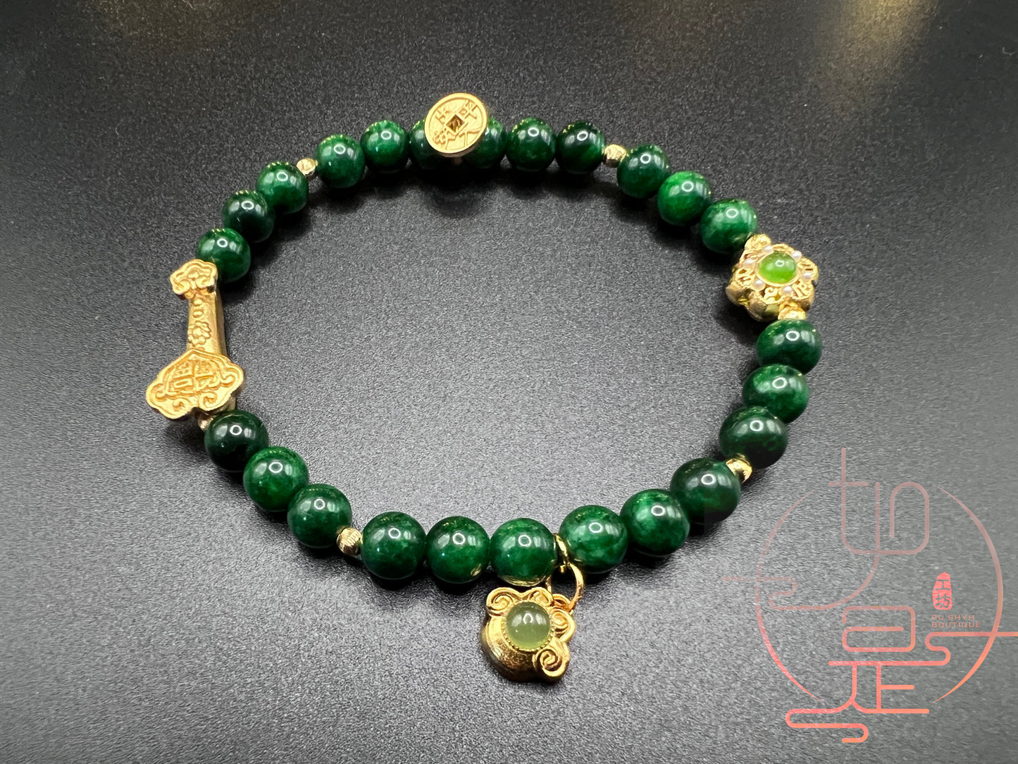 Ganqing Jade Beaned Bracelet