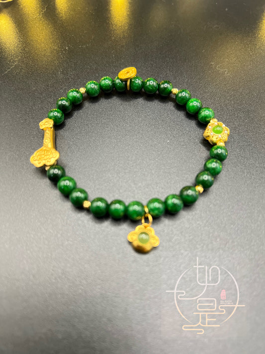 Ganqing Jade Beaned Bracelet