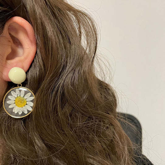 Spring and summer daisy earrings fresh and sweet eternal flower temperament personalized stud earrings